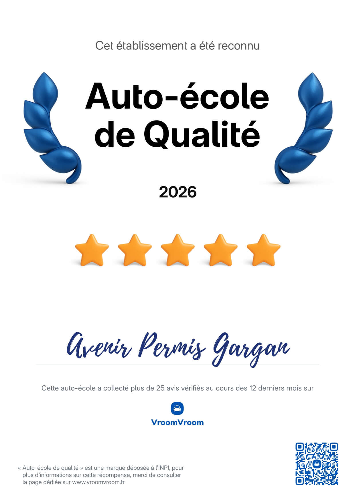 Avenir Permis Gargan 2026